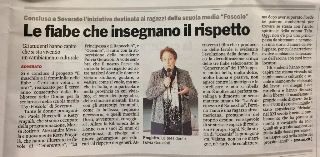 Gazzetta del sud Febbraio Progetto scuola media